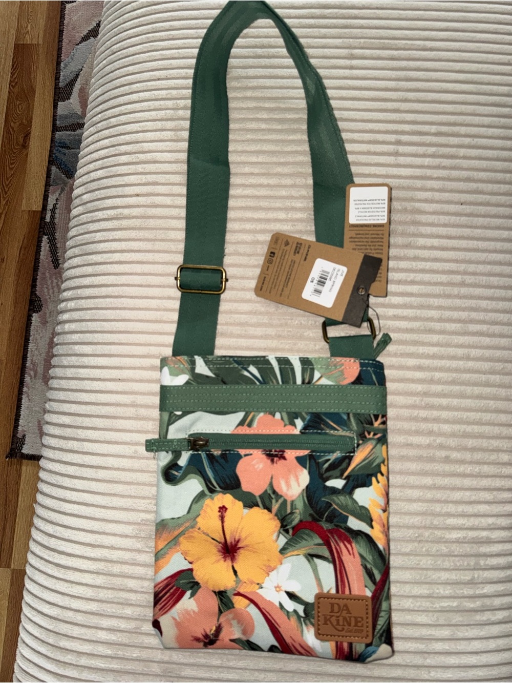 Dakine Floral Crossbody Bag in Green with Tropical Print